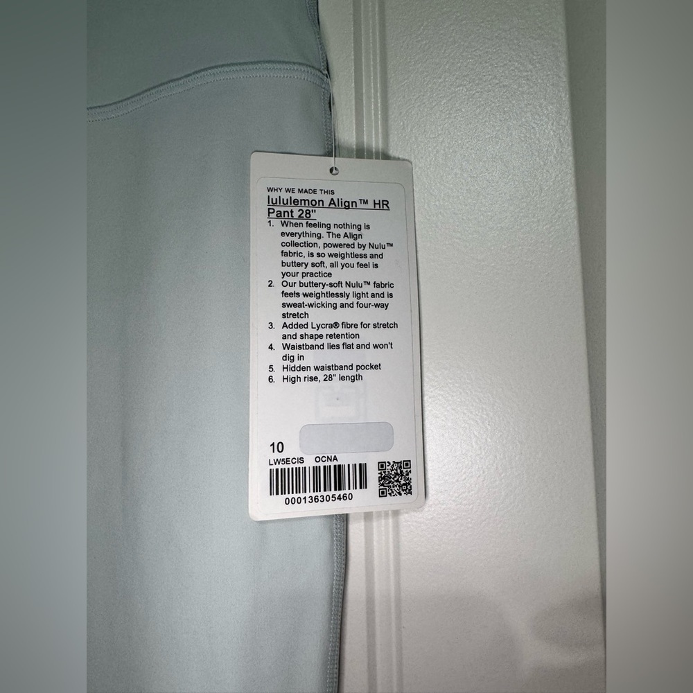 NWT Lululemon Align High-Rise Pant 28" in Ocean Air - Picture 3 of 5